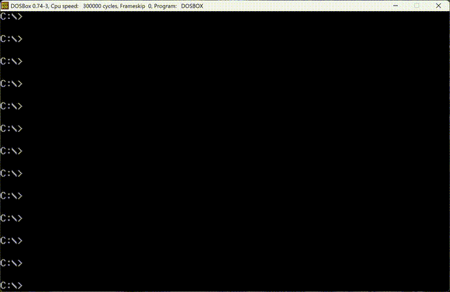 sigstore-c running in DOS showing verification